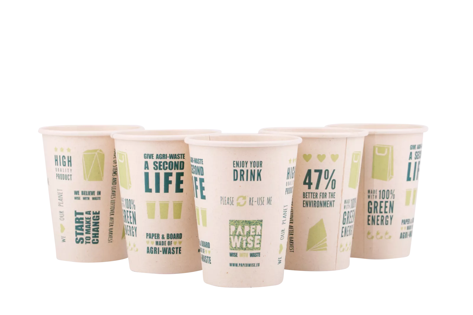 PaperWise bio cup environmentally friendly disposable paper tea coffee drinking cup packaging office c