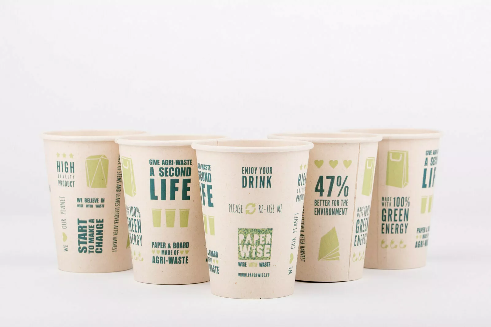PaperWise bio cup environmentally friendly disposable paper tea coffee drinking cup packaging office