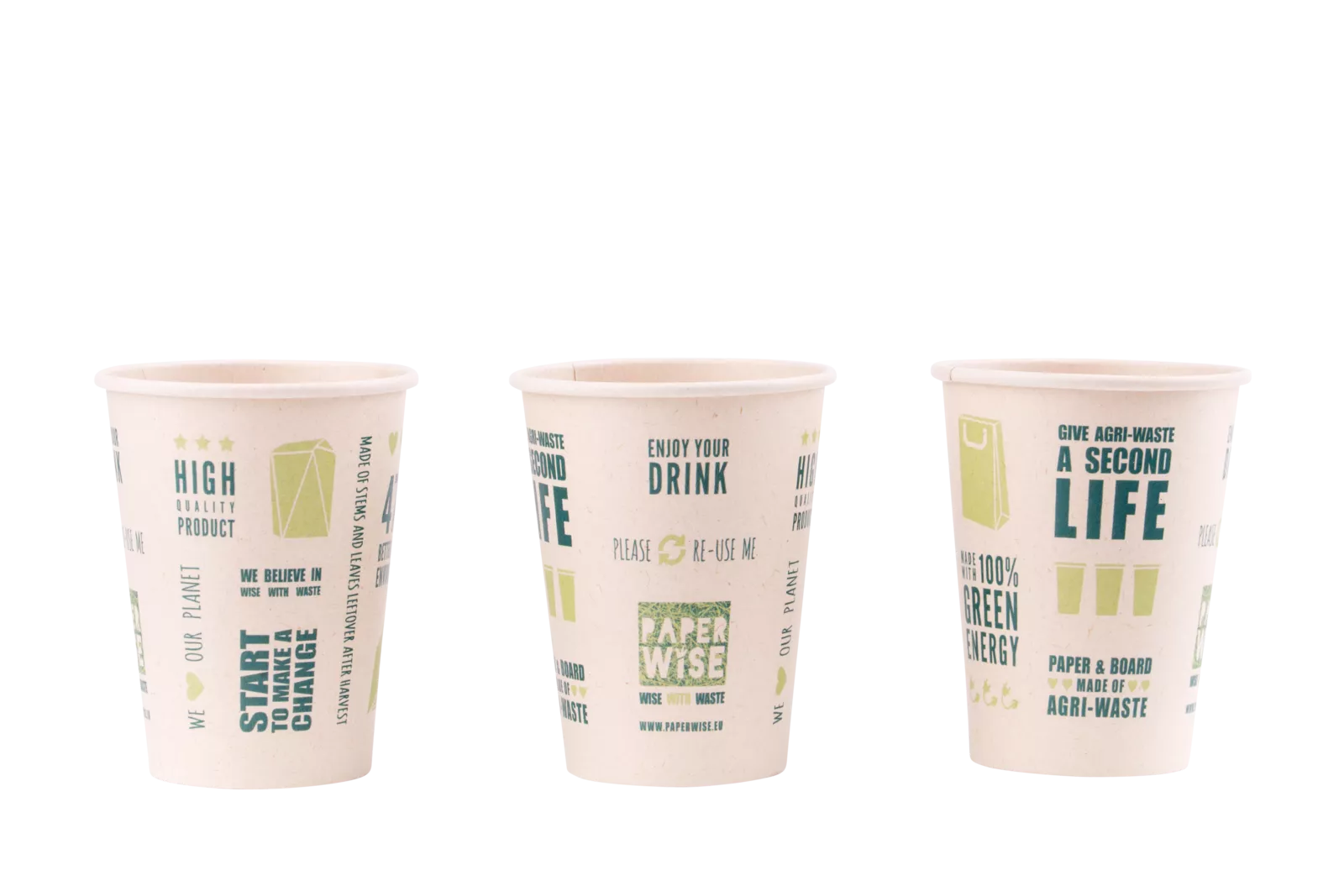 PaperWise bio cup environmentally friendly disposable paper tea coffee drinking cup packaging office4c