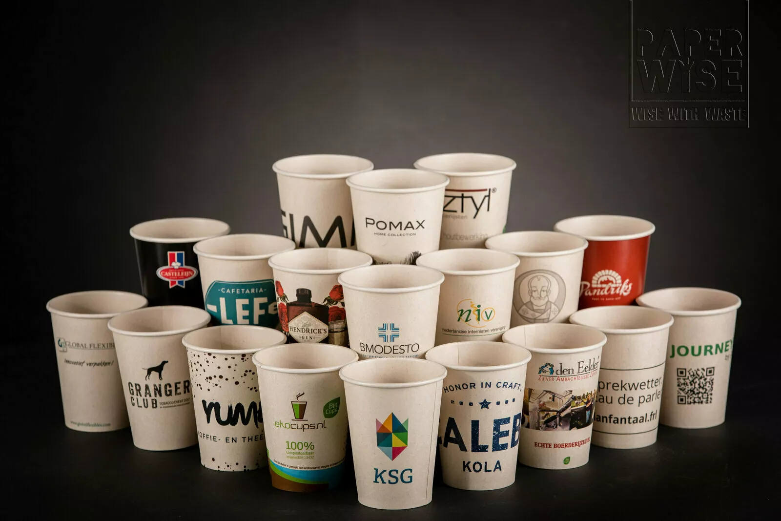 PaperWise bio paper cups eco friendly board drinking cup disposable togo water soup coffee tea sustainable packaging office 4