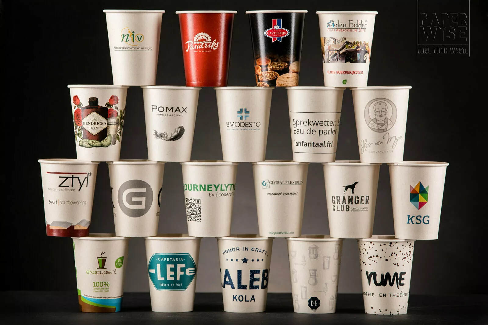 PaperWise bio paper cups eco friendly board drinking cup disposable togo water soup coffee tea sustainable packaging office 5