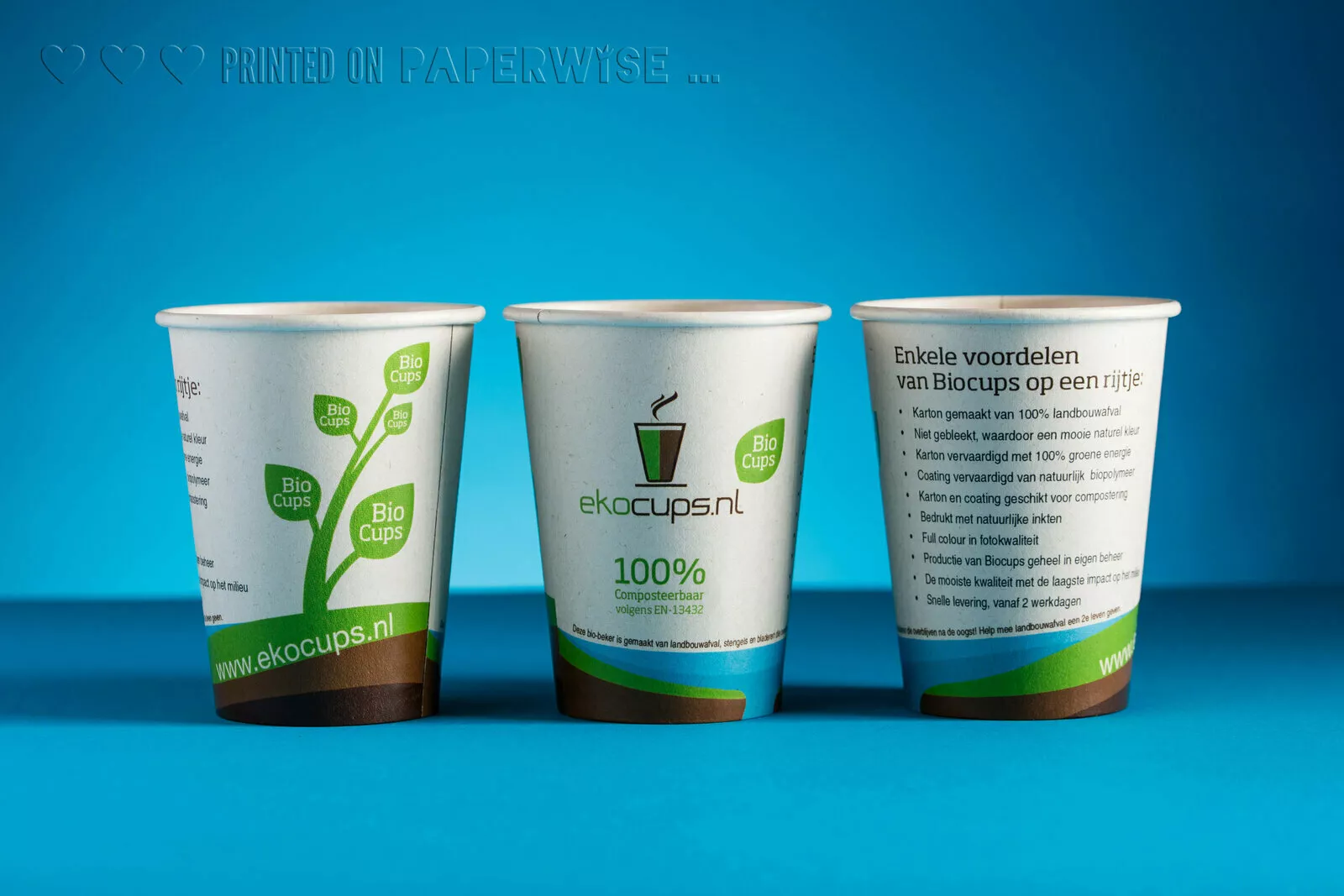 PaperWise bio paper cups eco friendly board drinking cup disposable togo water soup coffee tea sustainable packaging office 8