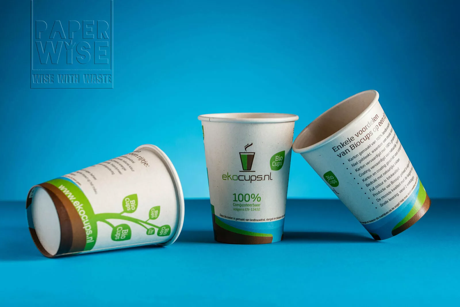 PaperWise bio paper cups eco friendly board drinking cup disposable togo water soup coffee tea sustainable packaging office 9