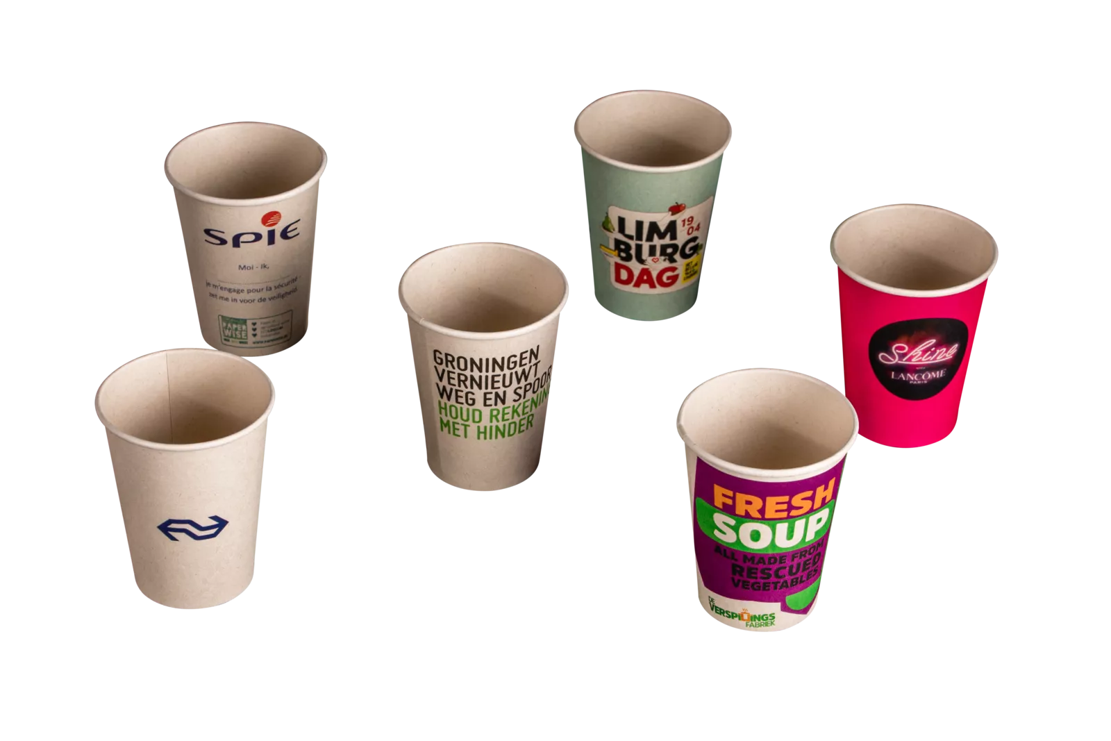PaperWise bio paper cups eco friendly board drinking cup disposable togo water soup coffee tea sustainable packaging office6c