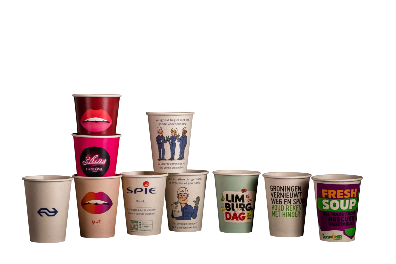 PaperWise bio paper cups eco friendly board drinking cup disposable togo water soup coffee tea sustainable packaging office7c