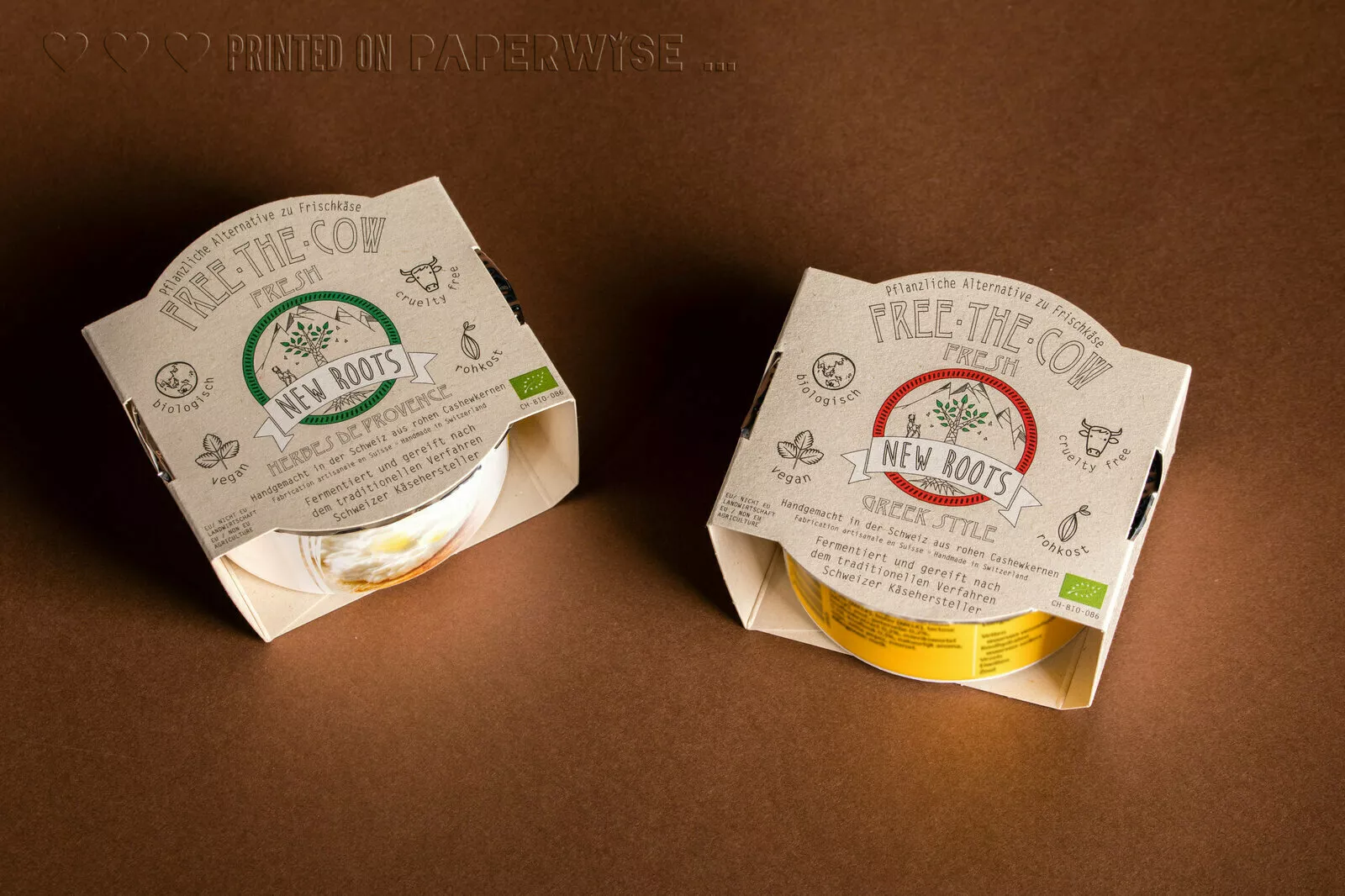 PaperWise eco friendly packaging sustainable paper board vegan bio organic natural Frischkase