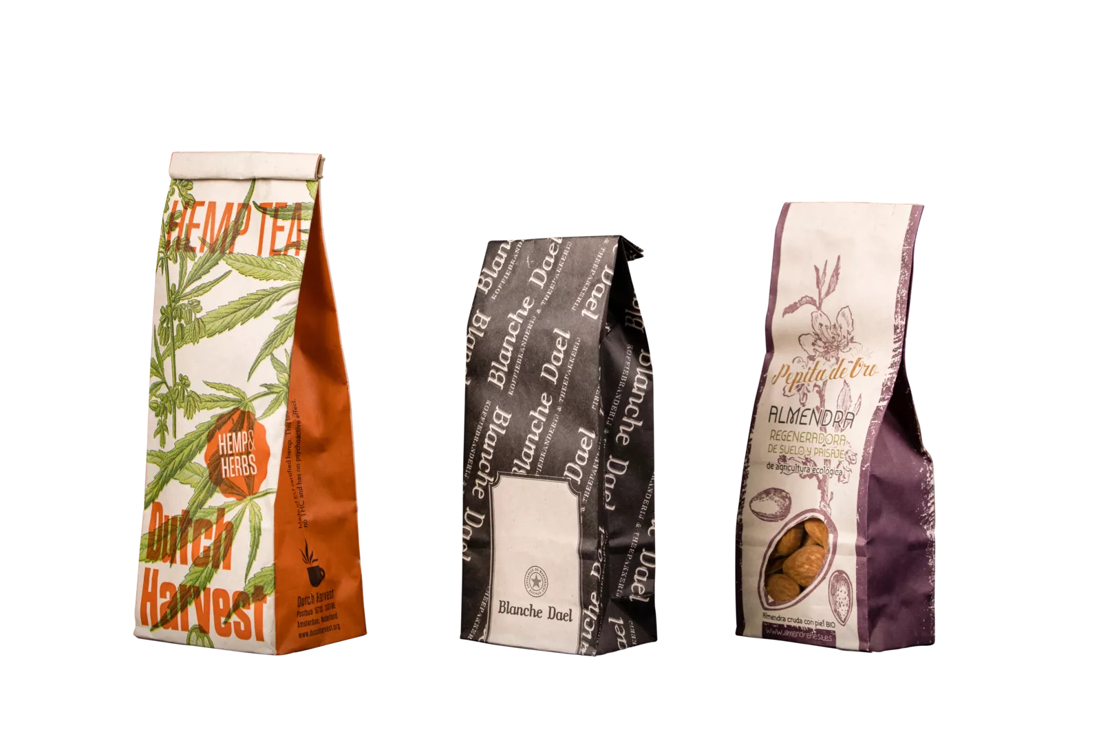 PaperWise eco friendly paper board agri waste bag block bottom tea coffee drinks sustainable packaging c