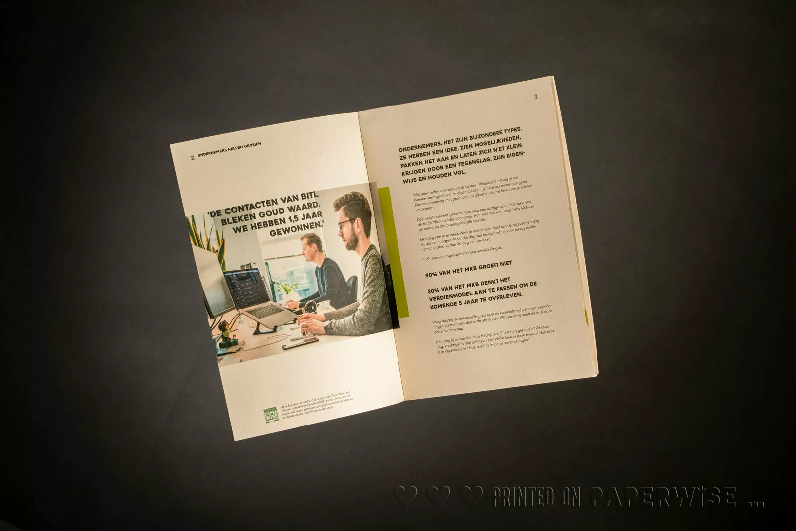 PaperWise eco friendly paper board magazine office printing BusinessInnovatieTeamLimburg Rabobank