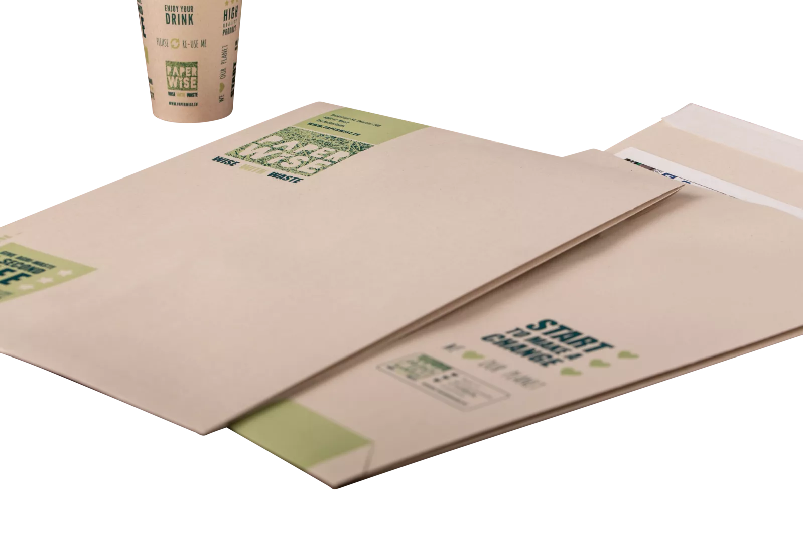 PaperWise eco friendly paper board office sustainable envelopes mailing white natural 0c