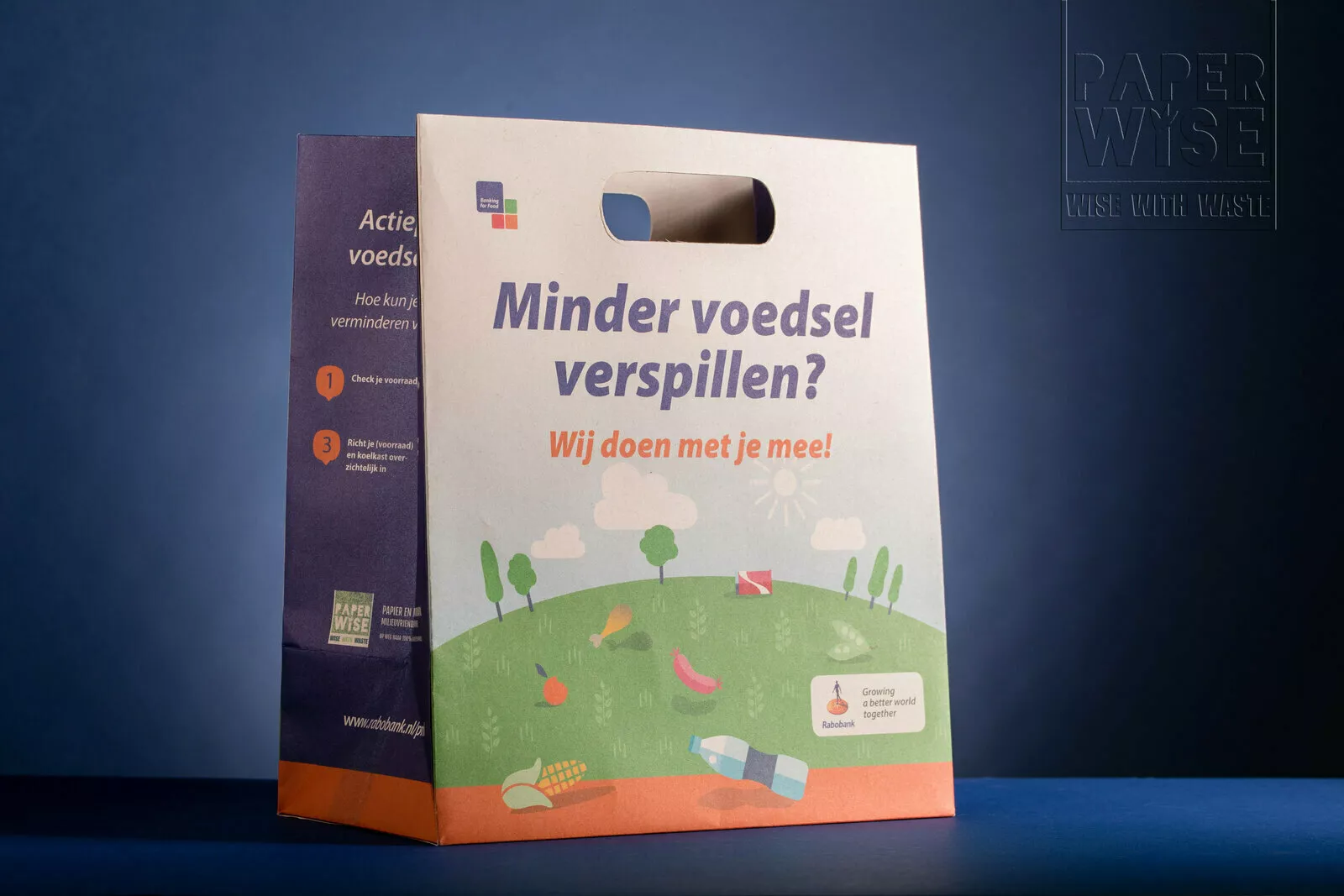 PaperWise eco friendly paper board shopping bag sustainable packaging rabobank