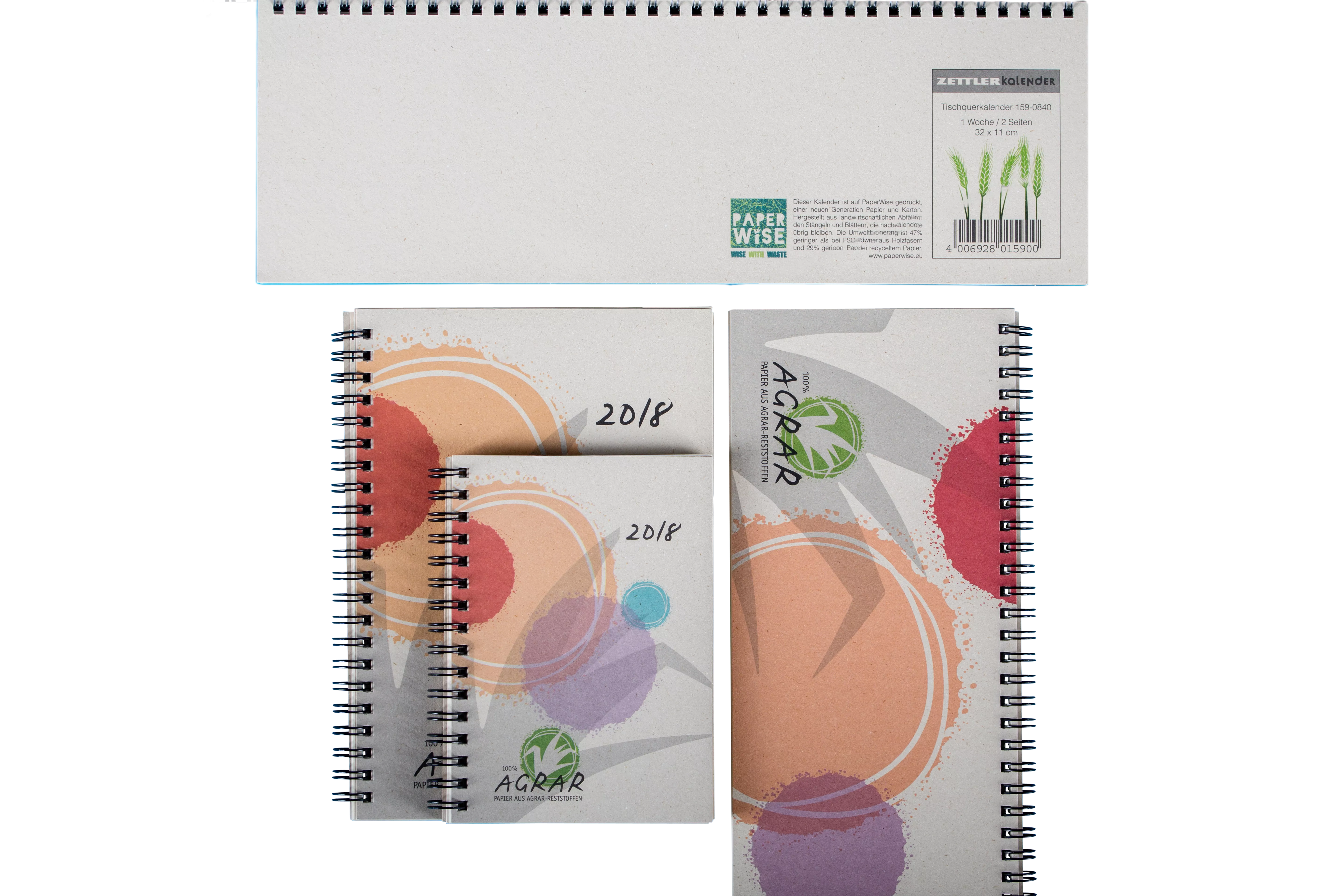 PaperWise eco friendly paper calender agenda writing pad notebook sustainable stationery office Agrar ZettlerKalender c