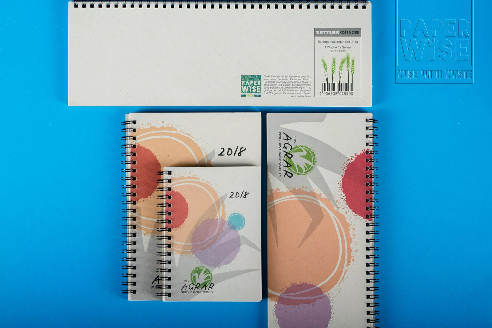 PaperWise eco friendly paper calender agenda writing pad notebook sustainable stationery office Agrar ZettlerKalender