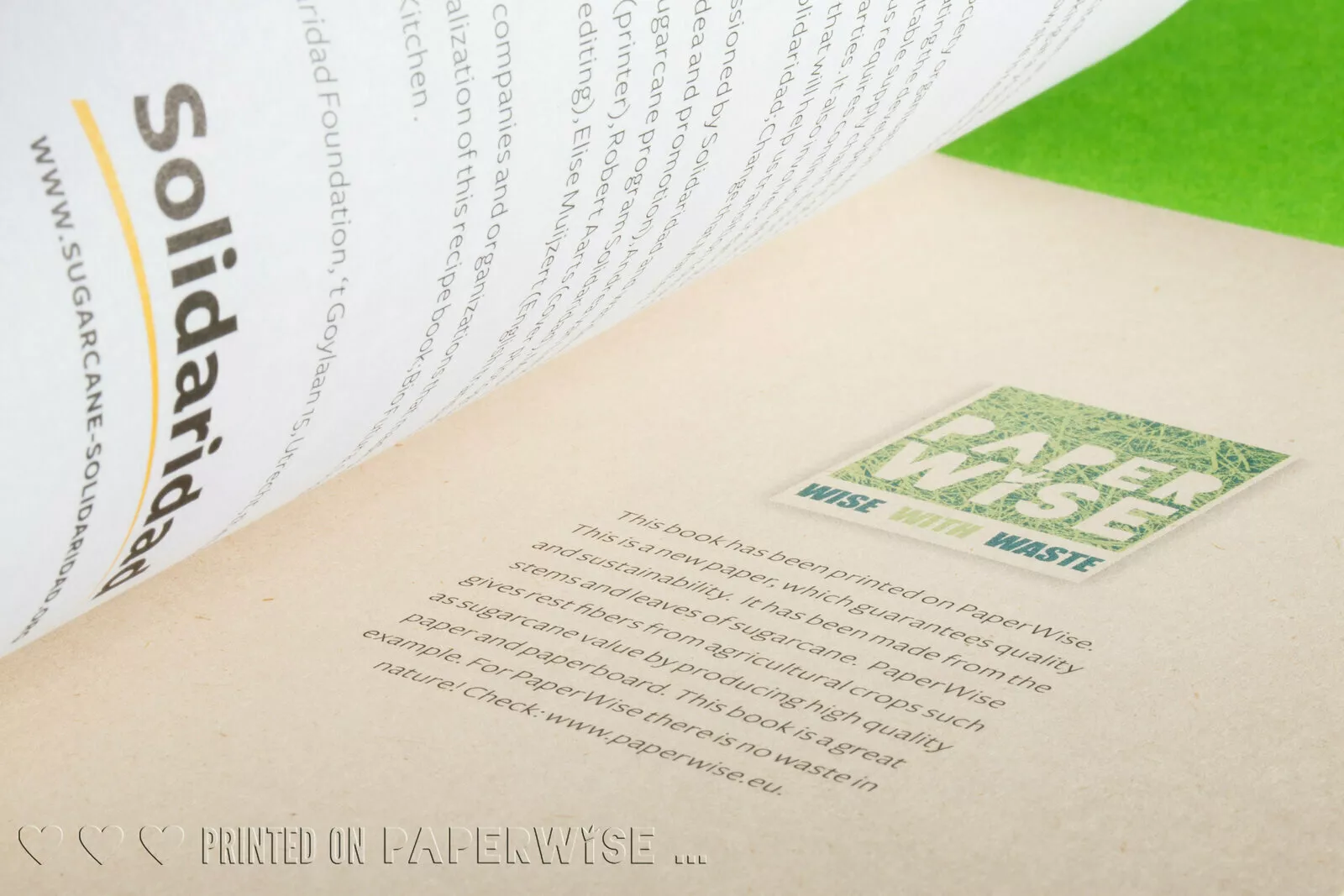 PaperWise eco friendly sustainable magazine leaflet book sustainable printing socially CSR Solidaridad