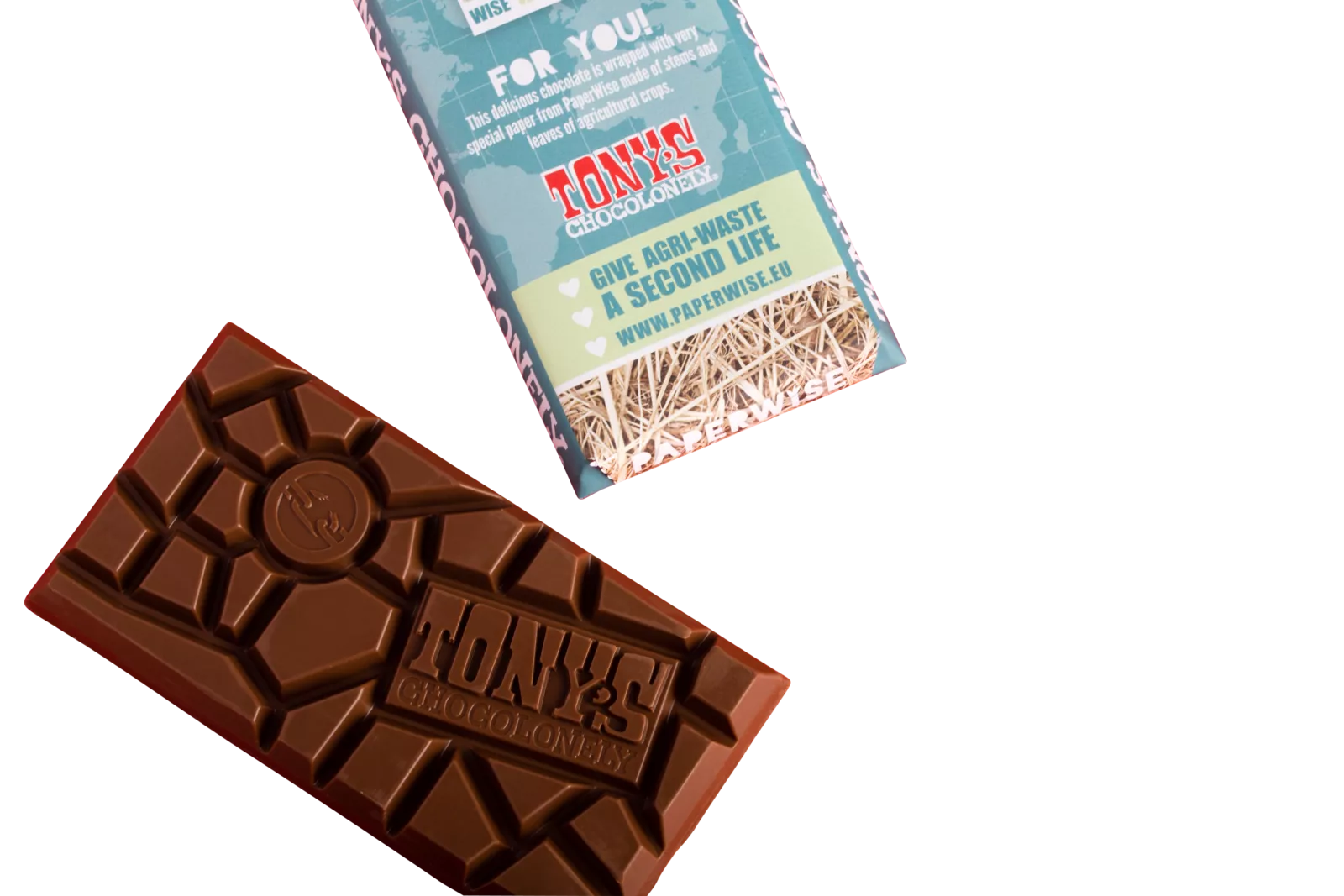 PaperWise eco organic packaging sustainable paper board food wrapping wrappingpaper chocolate TonysChocolonely c