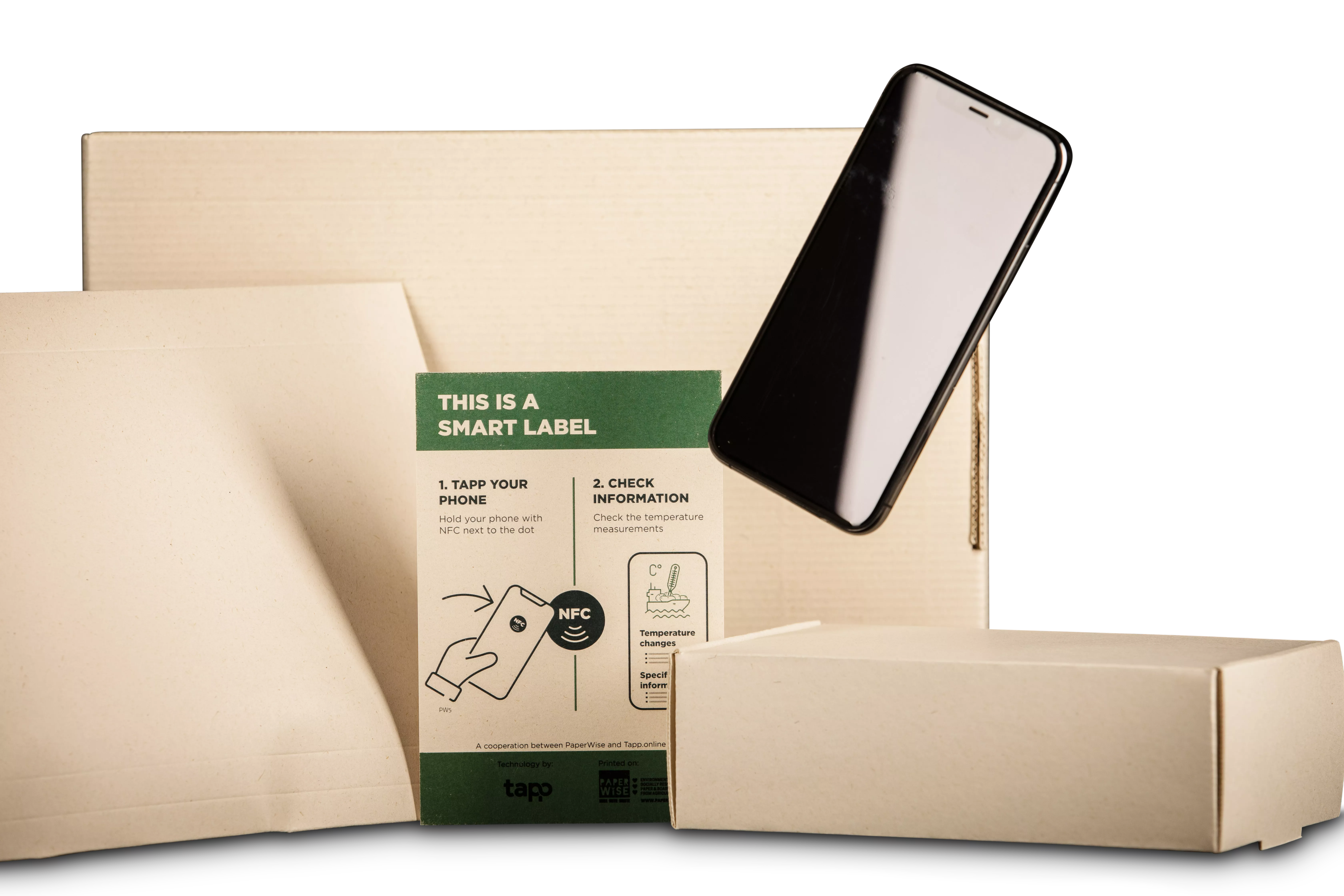 PaperWise eco paper sustainable board packaging digital nfc smartpaper tapponline 5c