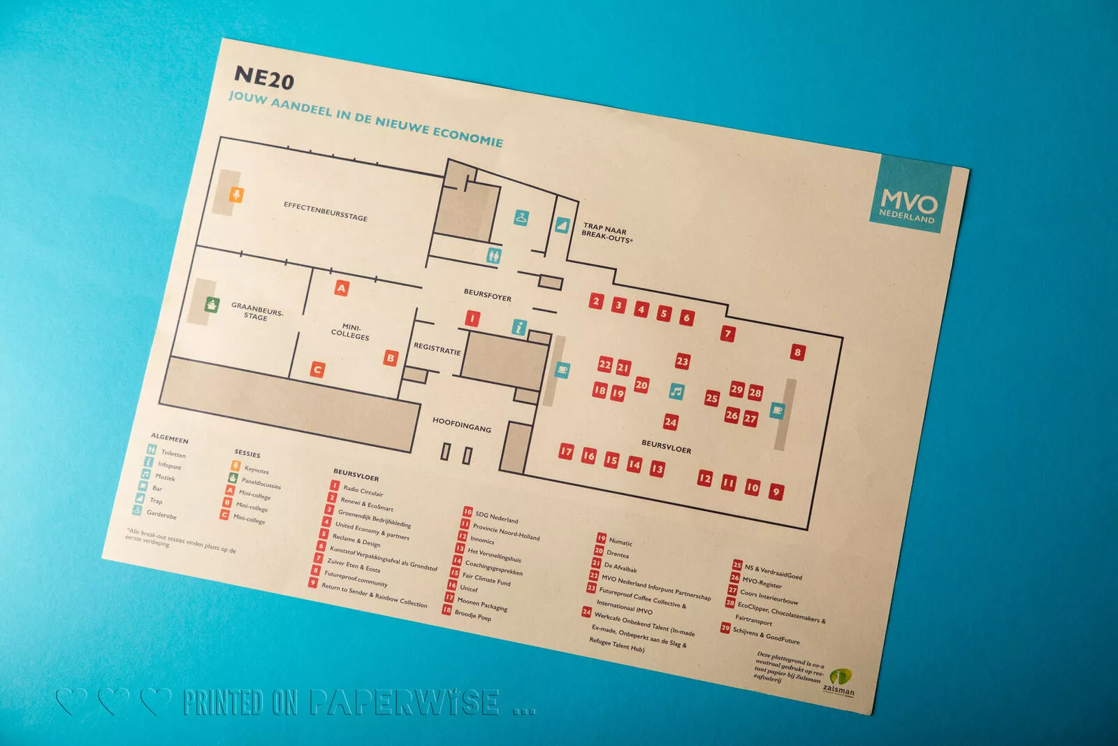 PaperWise eco socially paper board sustainable promo printing map floorplan NE 0