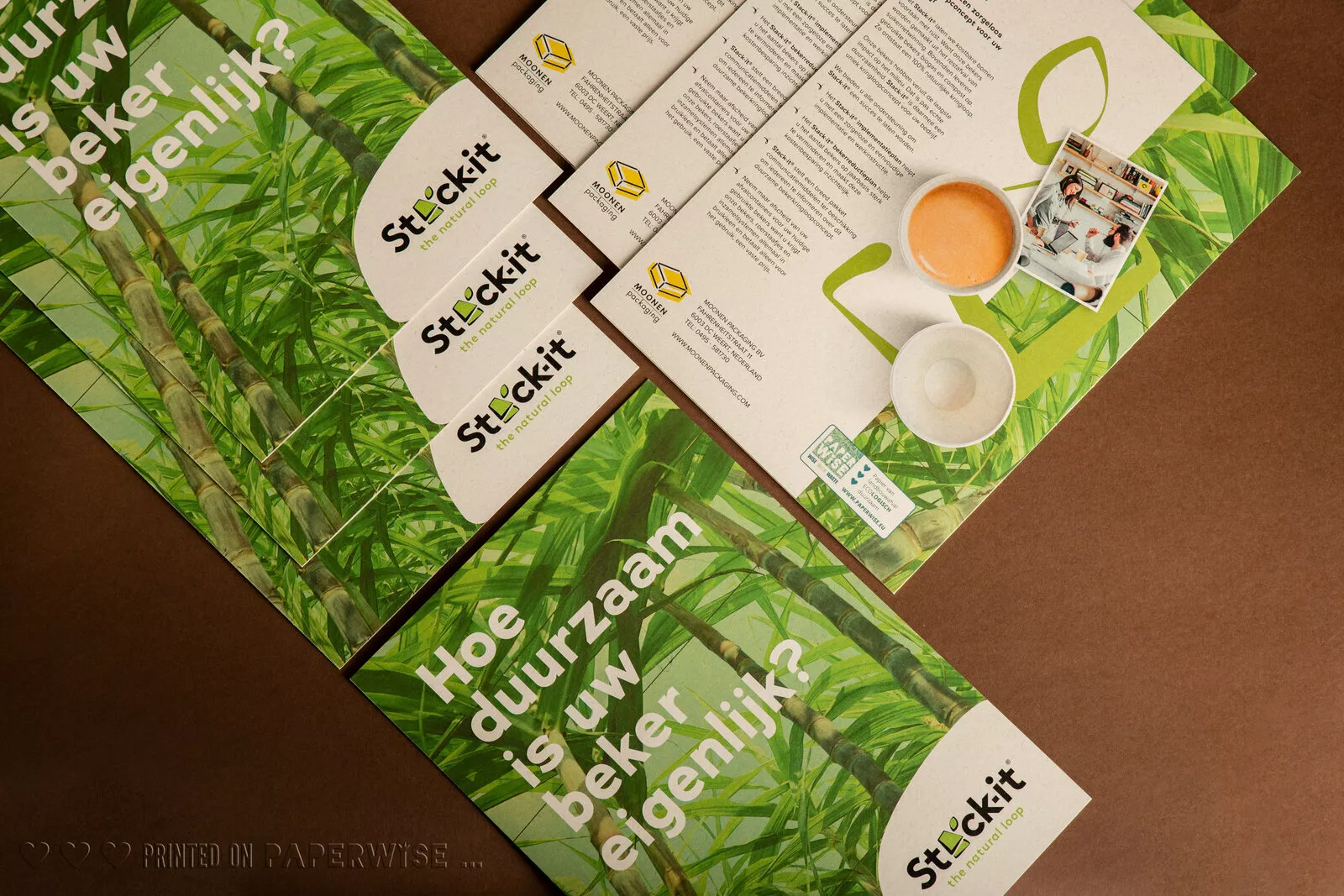 PaperWise natural paper board sustainable printing flyer leaflet promo stackit4