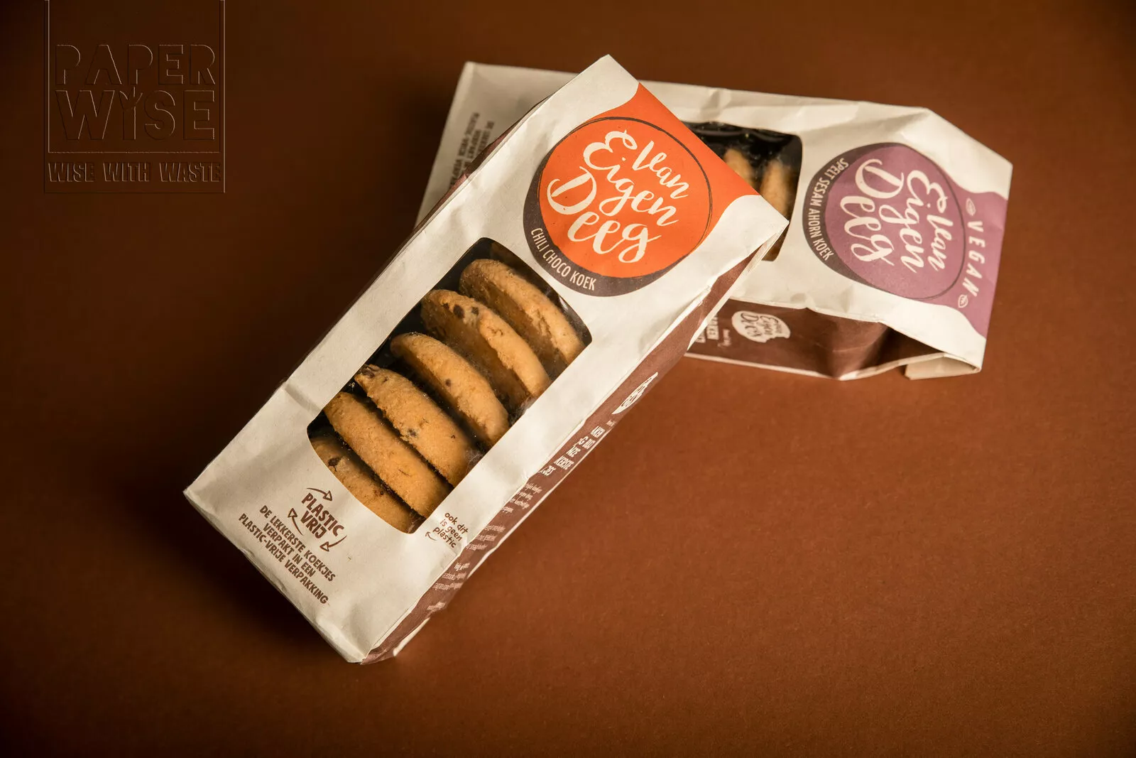 PaperWise natural paper greaseproof food packaging cookies compostable van eigen deeg