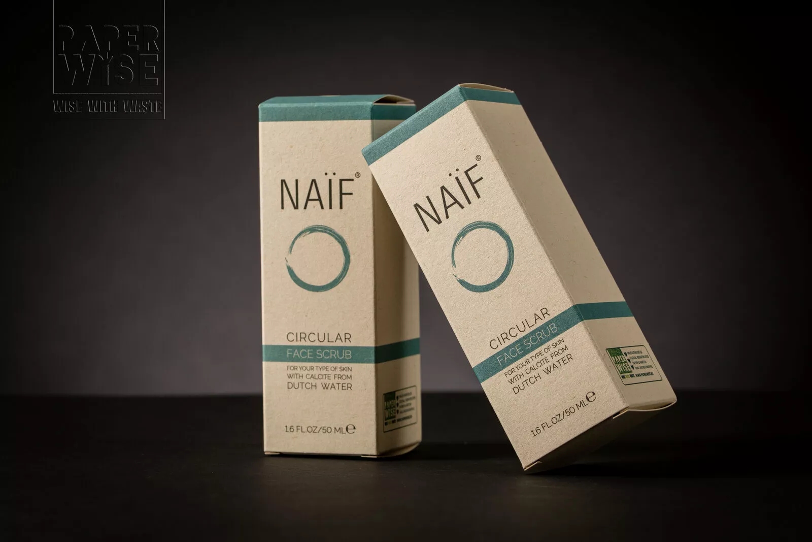 PaperWise socially responsible eco packaging natural facial scrub bodycare cream Naif