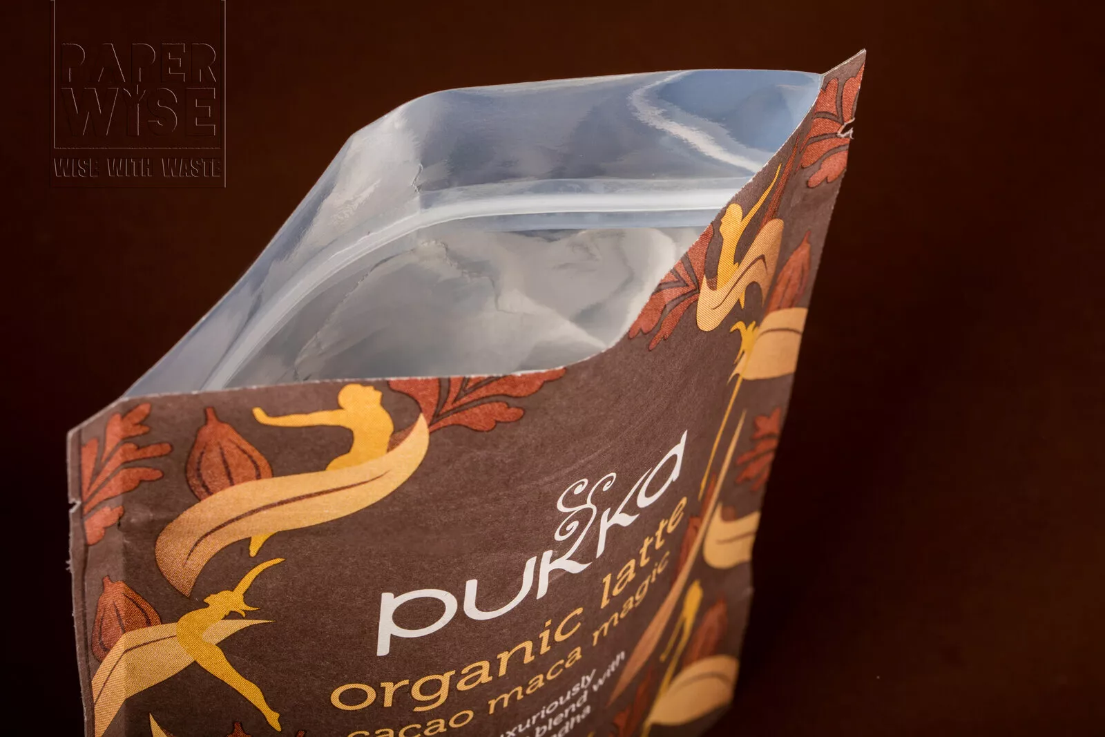 PaperWise sustainable paperorganic board pouch tea coffee latte environmentally responsible packaging Pukka