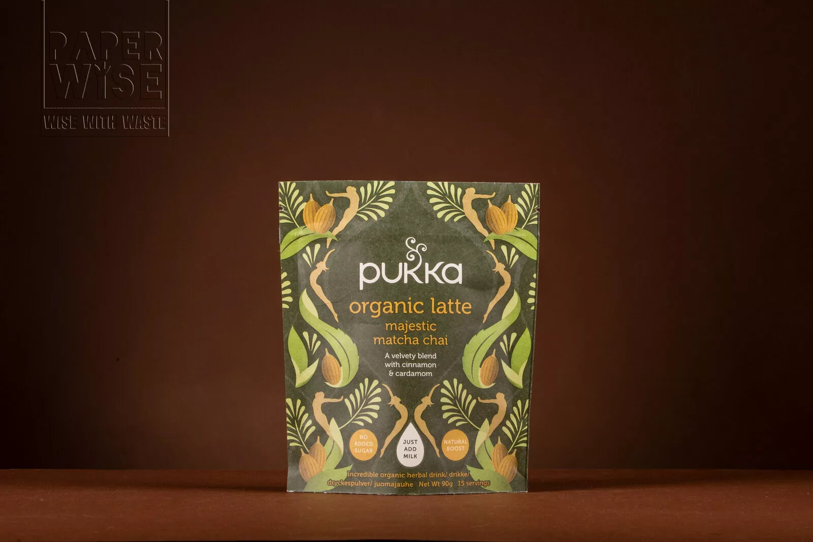 PaperWise sustainable paperorganic board pouch tea coffee latte environmentally responsible packaging Pukka6