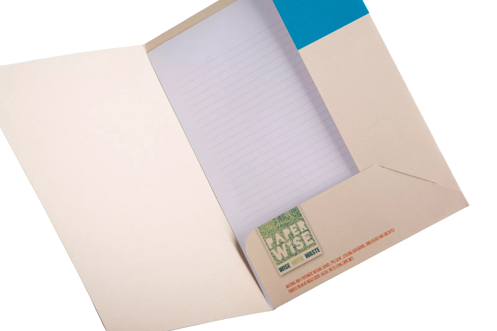 PaperWise sustainable paper board agriwaste office eco printing folder insert inside promo5c