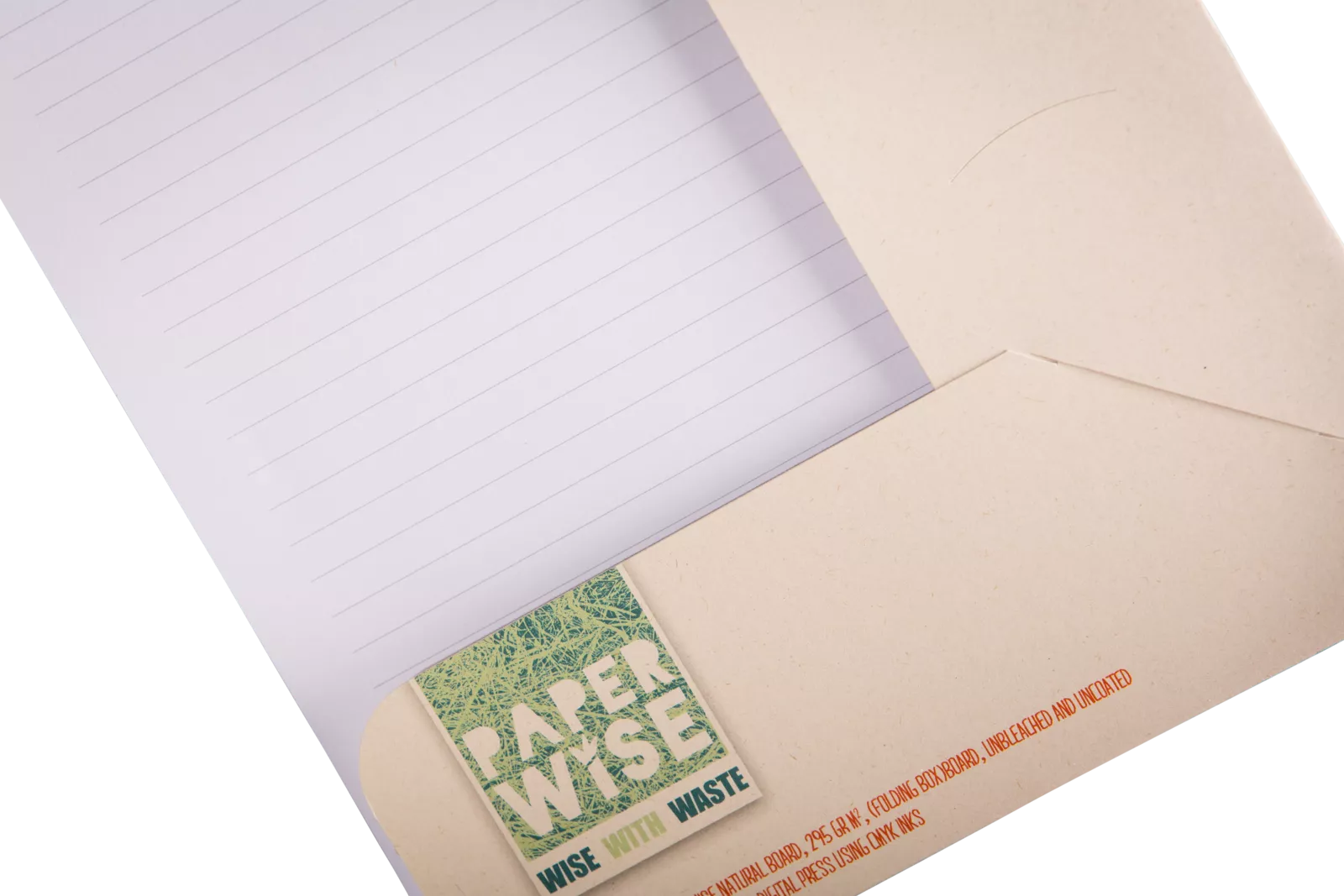 PaperWise sustainable paper board agriwaste office eco printing folder insert inside promo6c