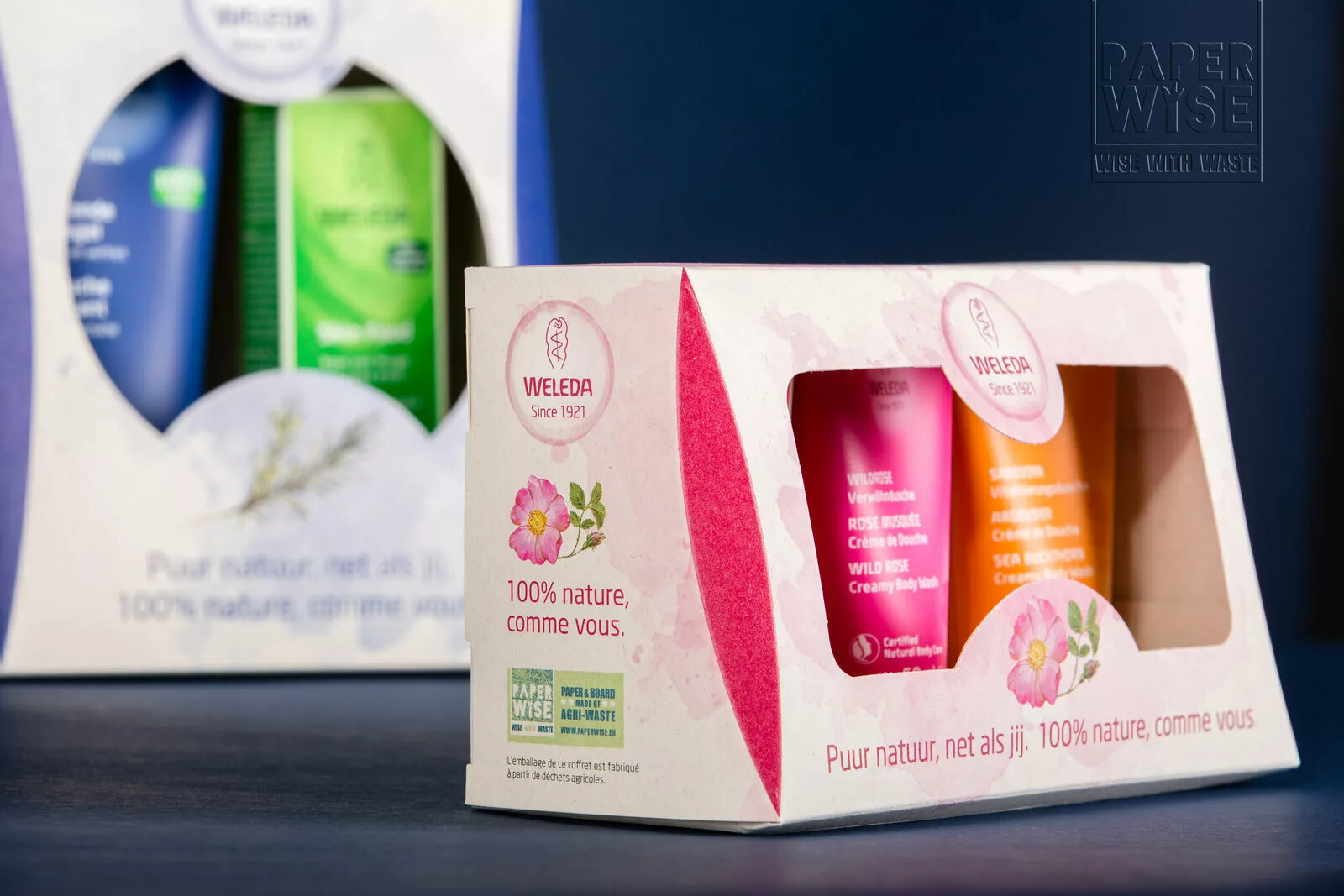 PaperWise sustainable paper eco friendly board gift packaging cosmetic beauty soap cream body care Weleda5