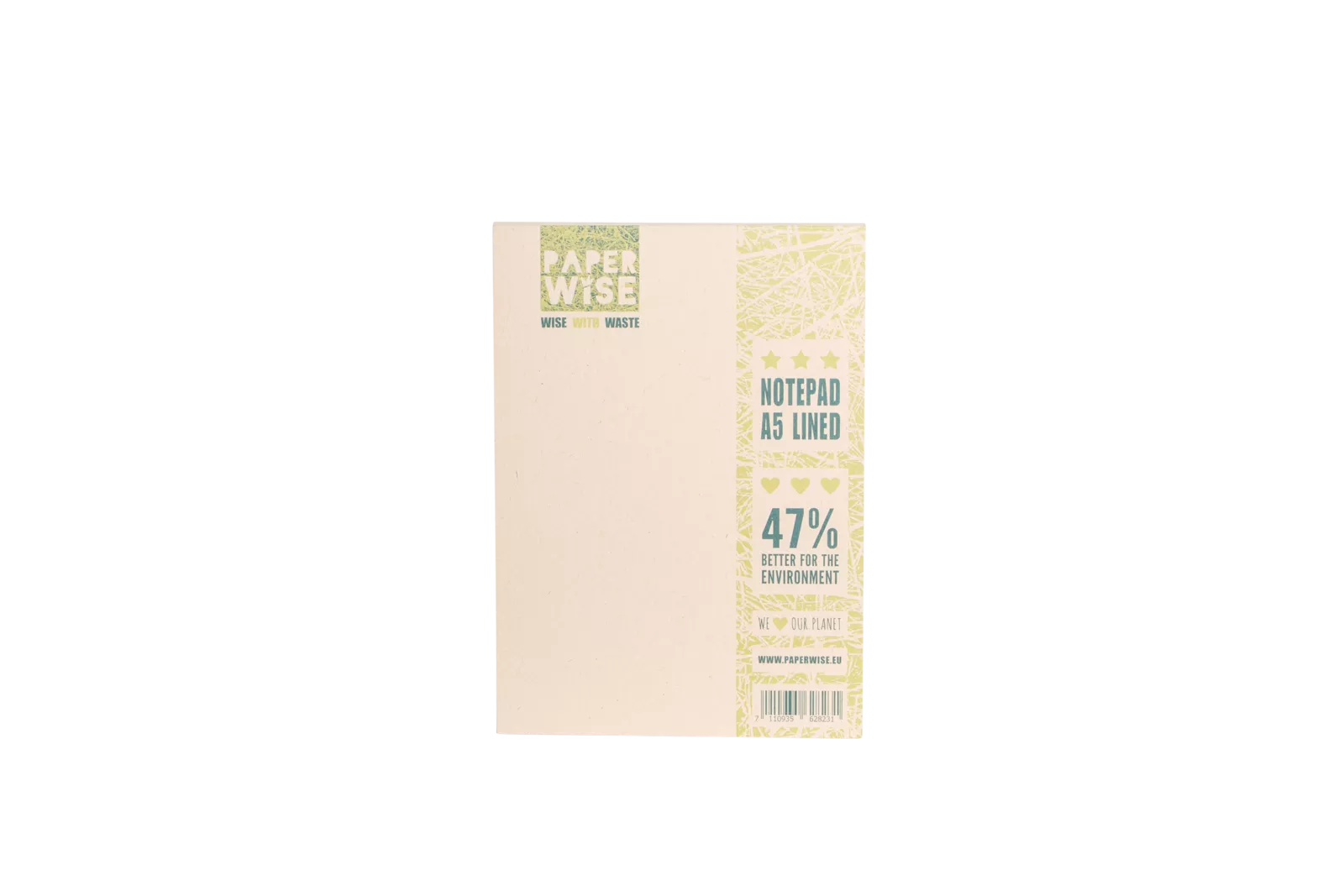 PaperWise sustainable paper notebooks A5 unbleached natural eco stationery organic writing pad office c