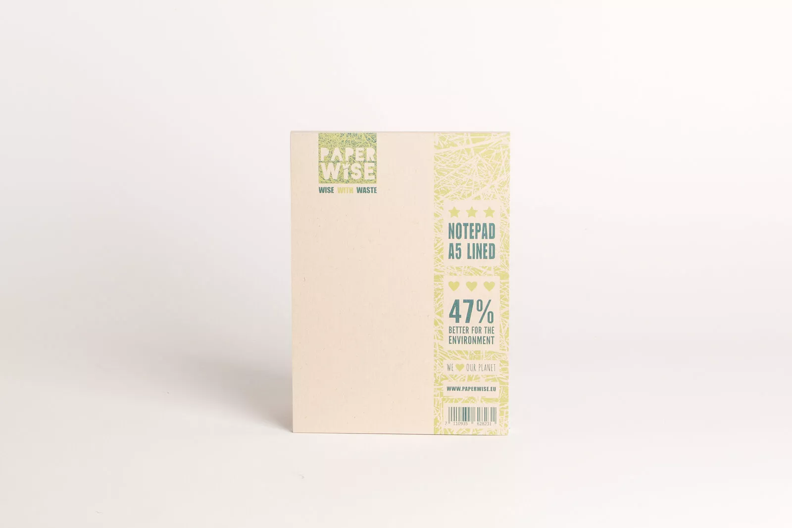 PaperWise sustainable paper notebooks A5 unbleached natural eco stationery organic writing pad office