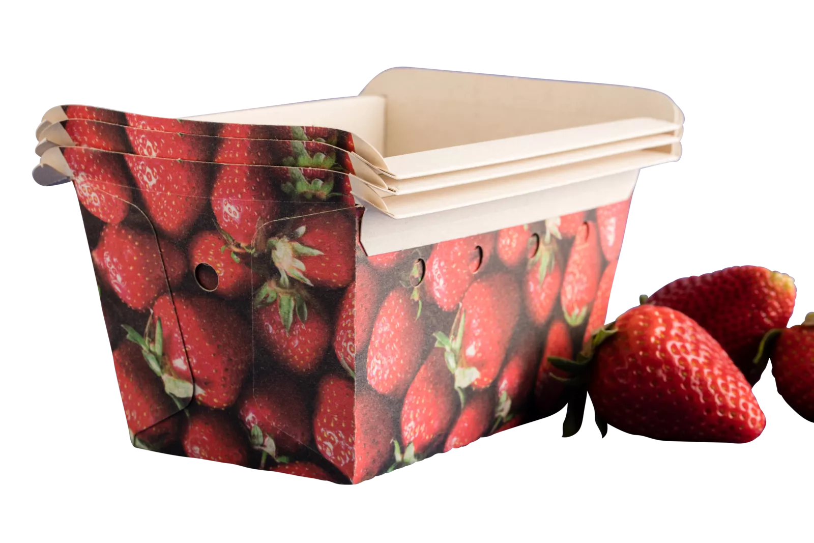 PaperWise vegan paper compostable board bio topseal food tray organic fruit strawberries vegetable berries packaging  c
