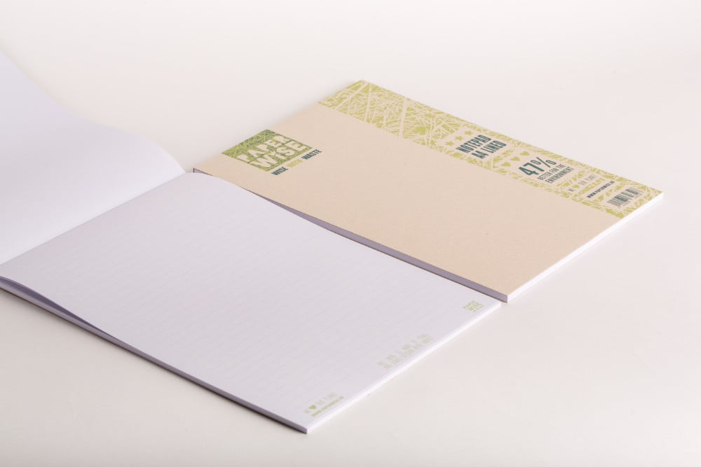 verlangen Inwoner worstelen PaperWise schrijfblok A4 bruine kaft gelinieerd wit papier 80 g/m² 50 vel 1  schrijfblok - PaperWise