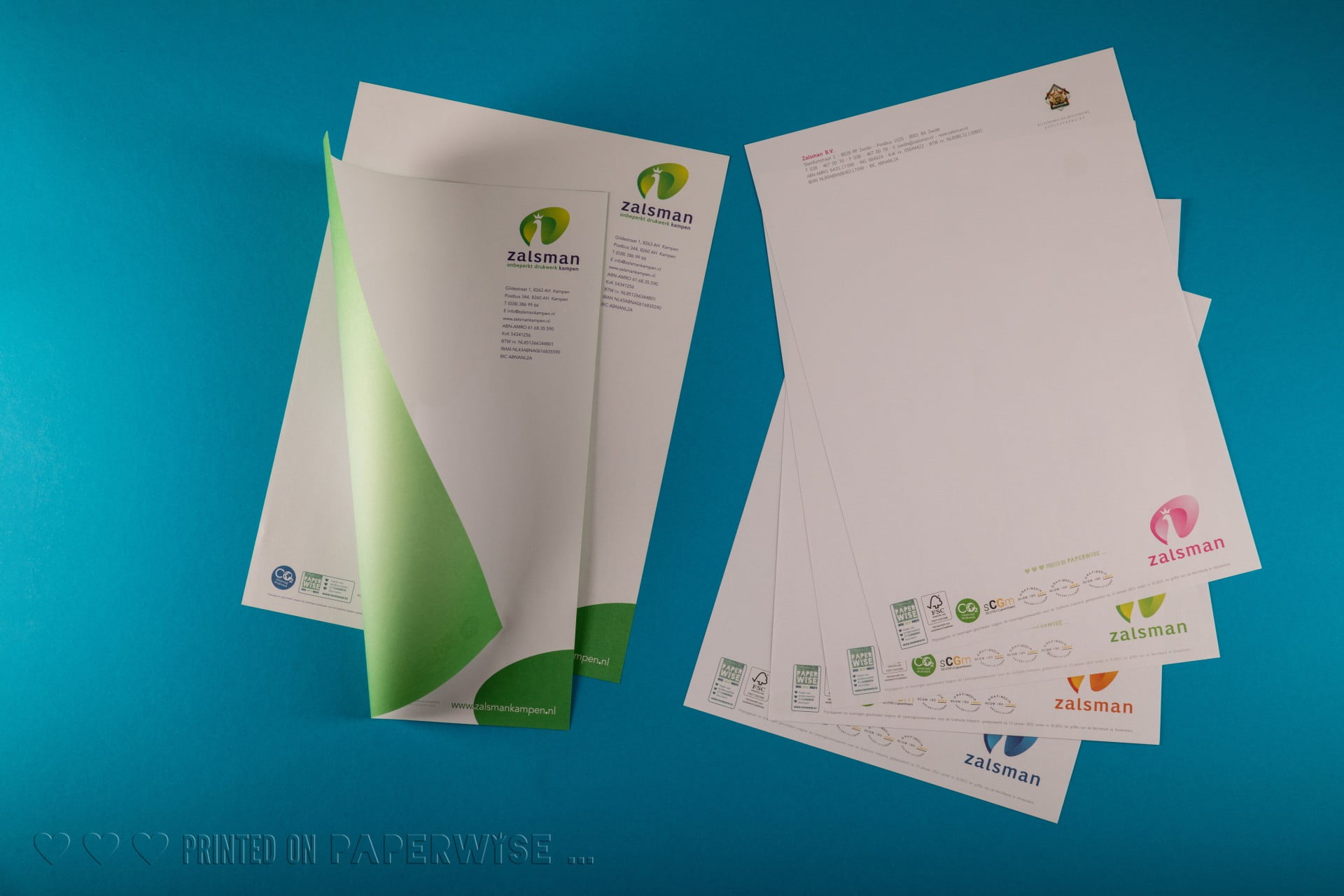 PaperWise eco friendly paper writingpaper letterhead socially responsible CSR circular printing Zalsman