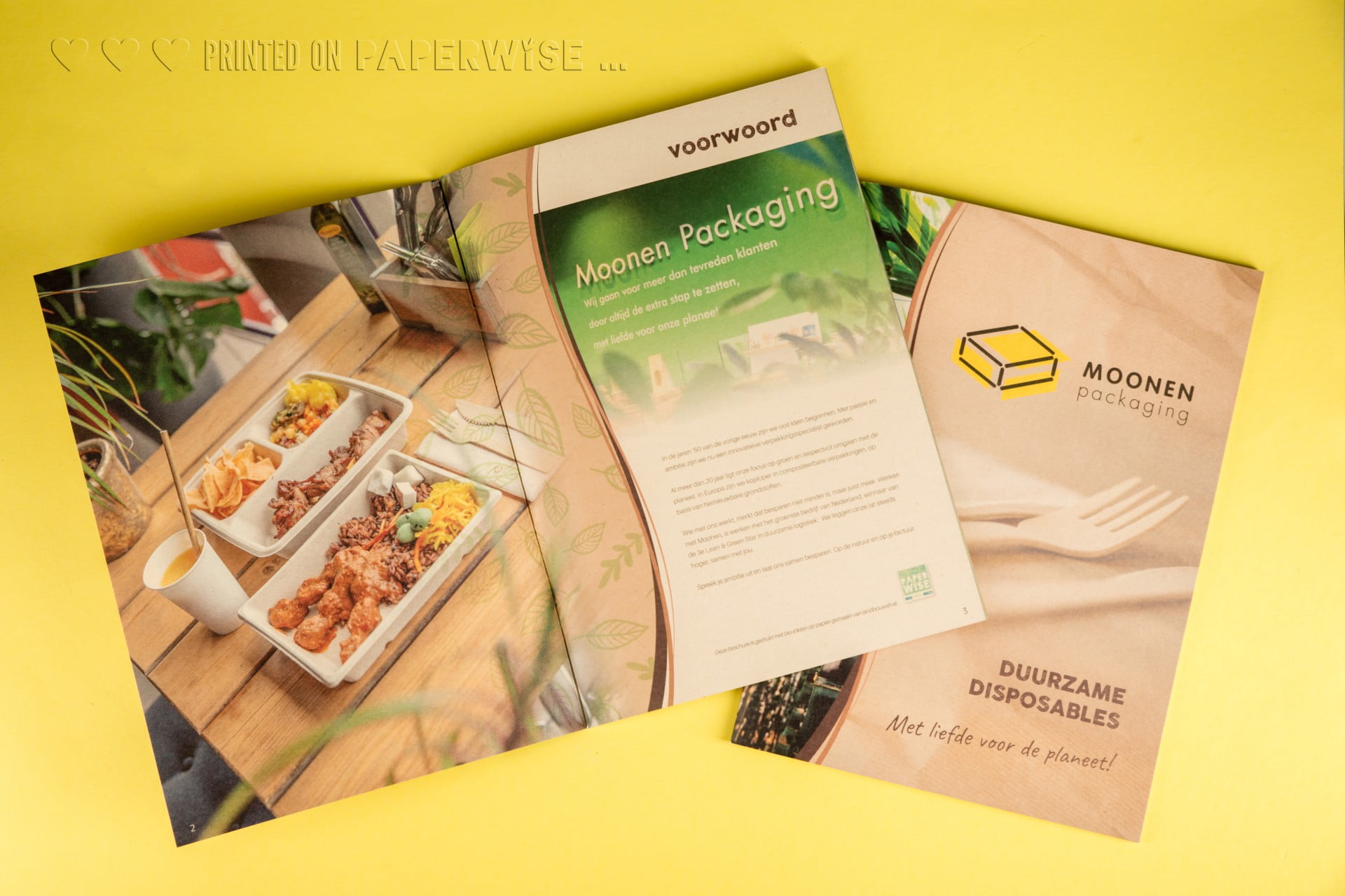 PaperWise eco paper board promo printing brochure leaflet folder sustainable office Moonen Moonenpackaging