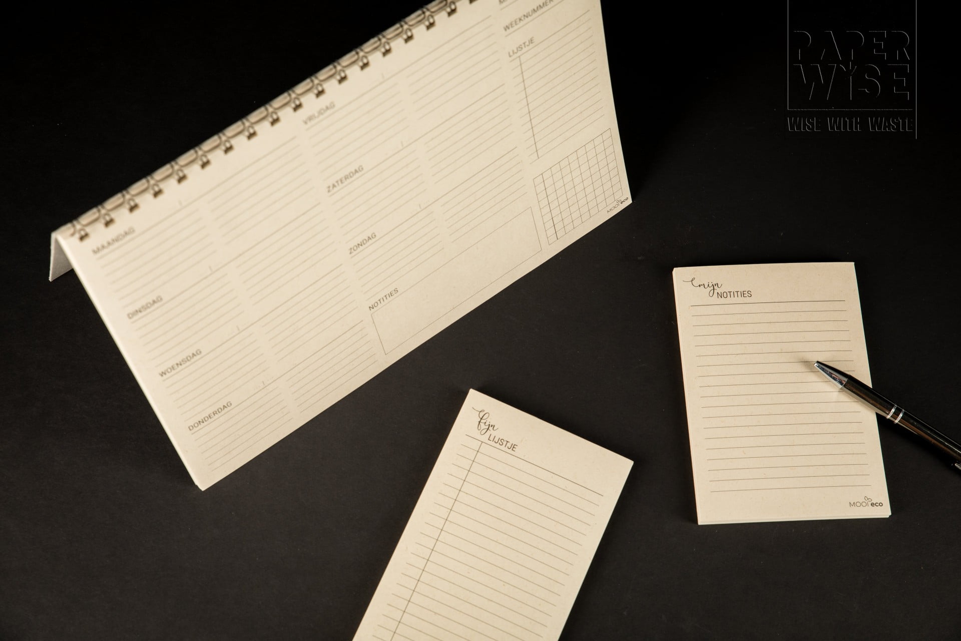 PaperWise-eco-paper-calender-agenda-writing pad notebook socially responsible stationery office MooiGraphicStudio