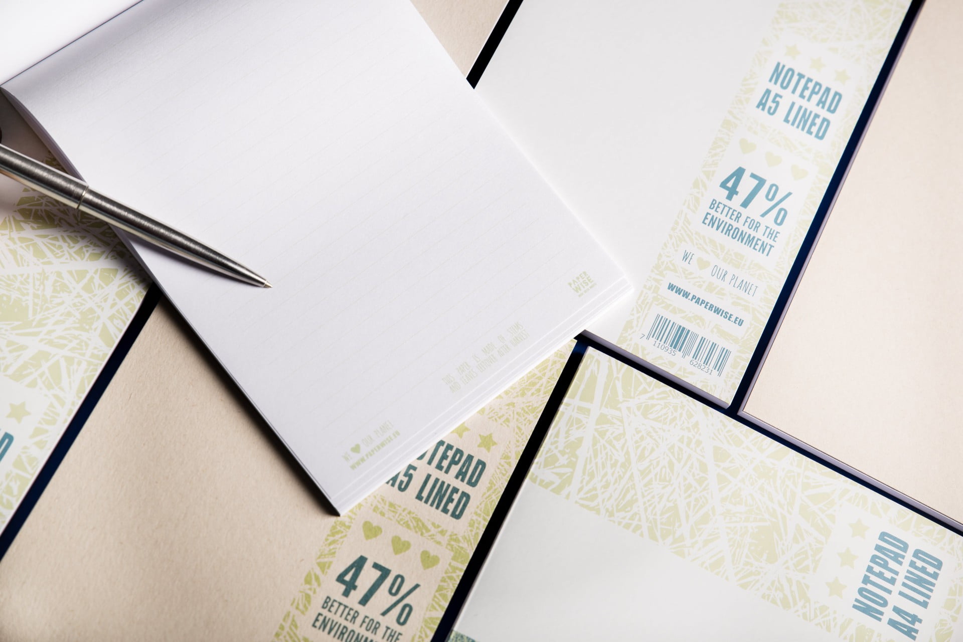 PaperWise-sustainable-paper-notebooks-white-notes-eco-stationery organic writing pad office