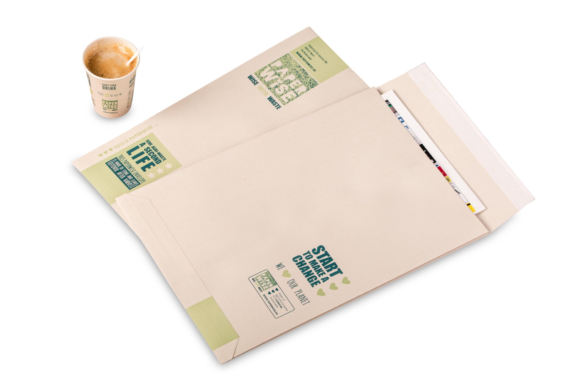 PaperWise eco friendly paper board office sustainable envelopes mailing white natural