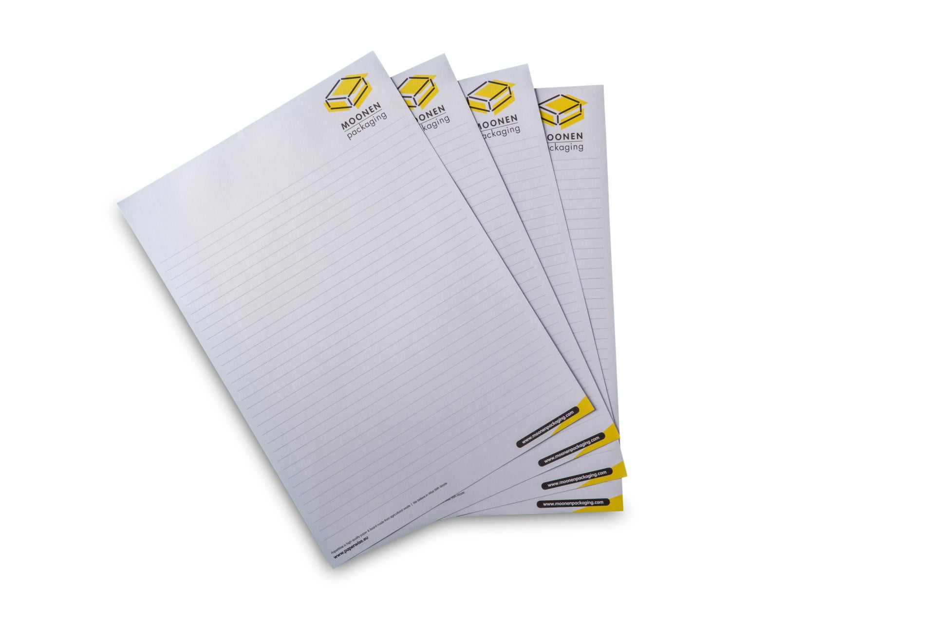 PaperWise sustainable paper notebooks notes white eco stationery organic writing pad office moonenpackaging