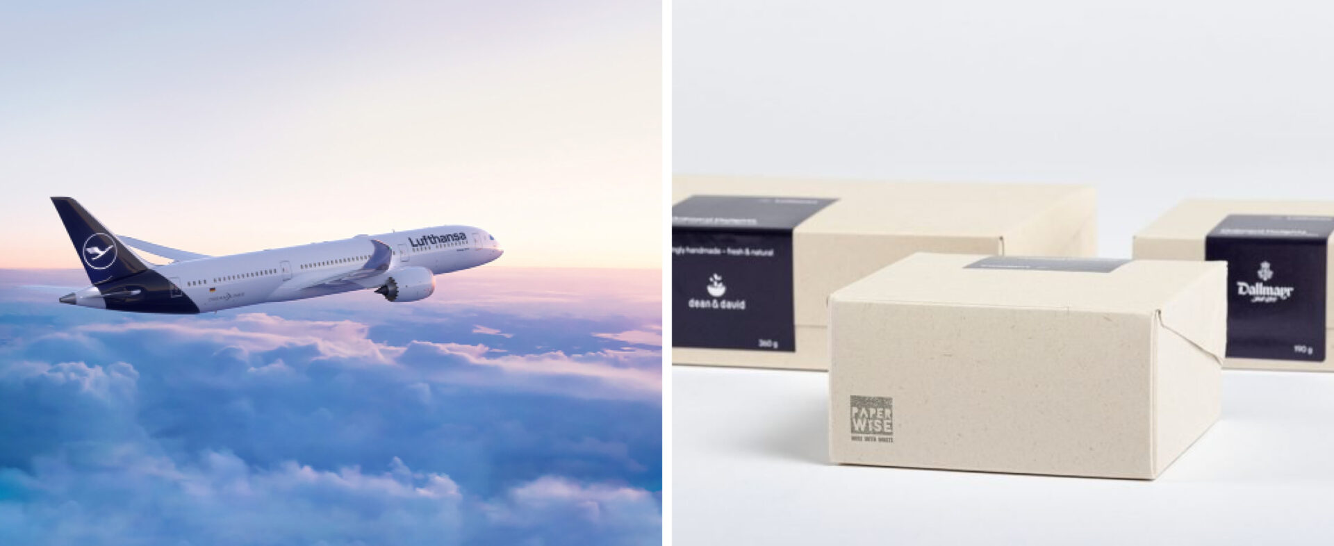 Lufthansa sceglie PaperWise con imballaggi di bordo realizzati con rifiuti agricoli