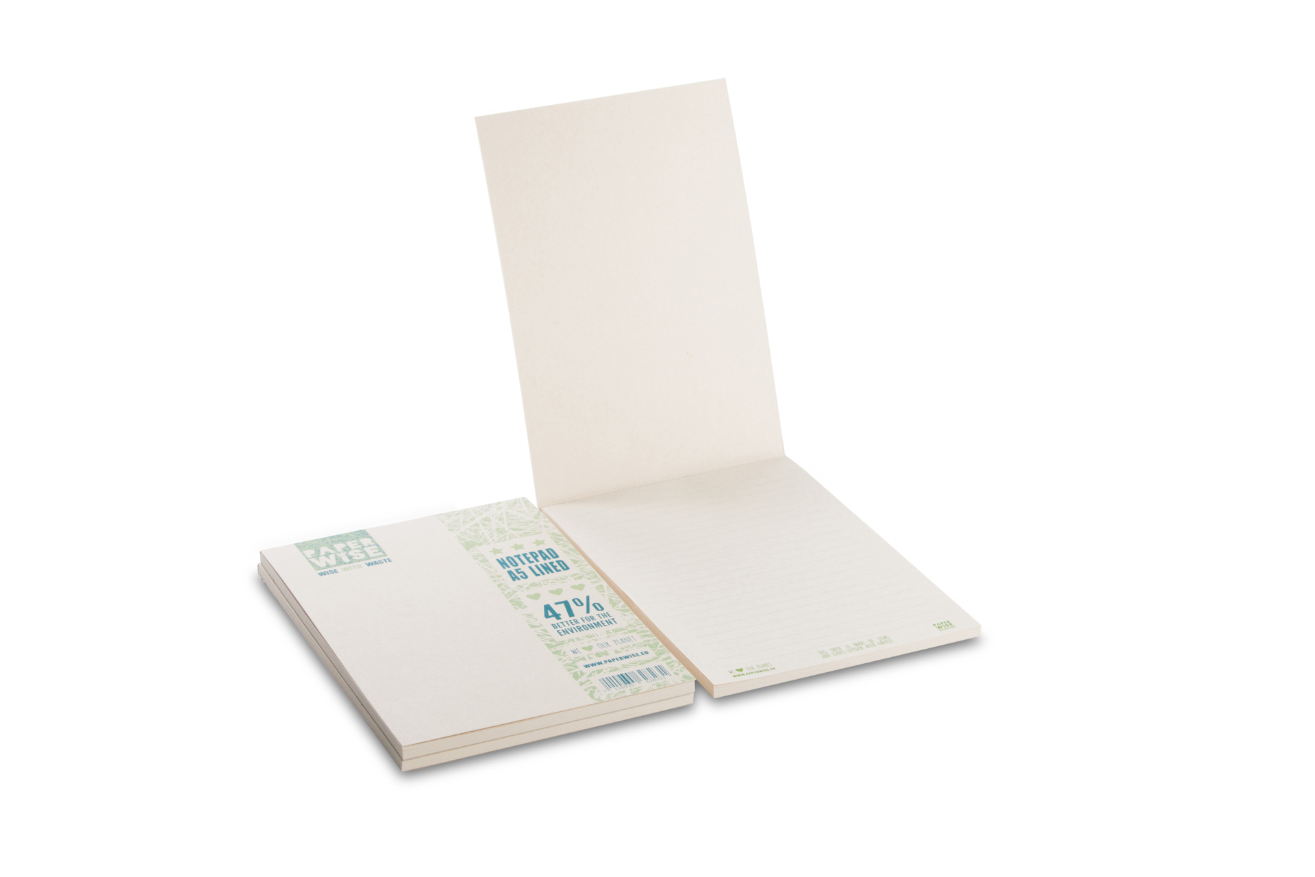 Bloc-notes PaperWise A5 couverture marron clair avec papier ligné marron  clair 70 g/m² 50 feuilles 1 bloc-notes - PaperWise