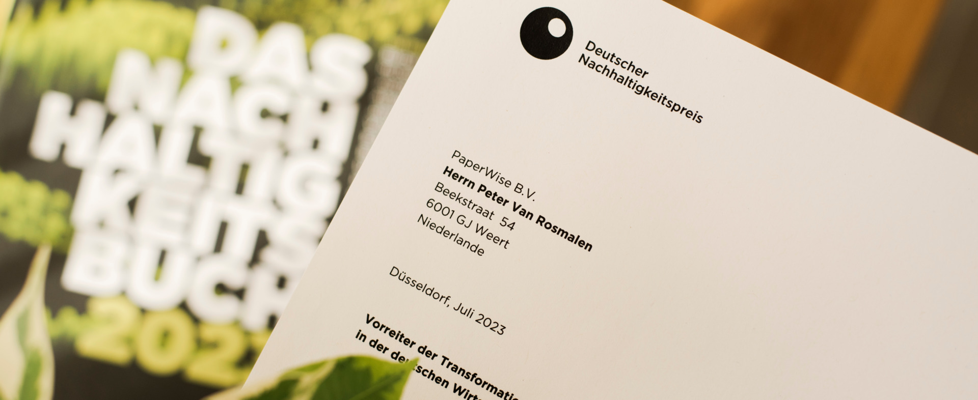 PaperWise: genomineerd voor de Duitse duurzaamheidsprijs 2024